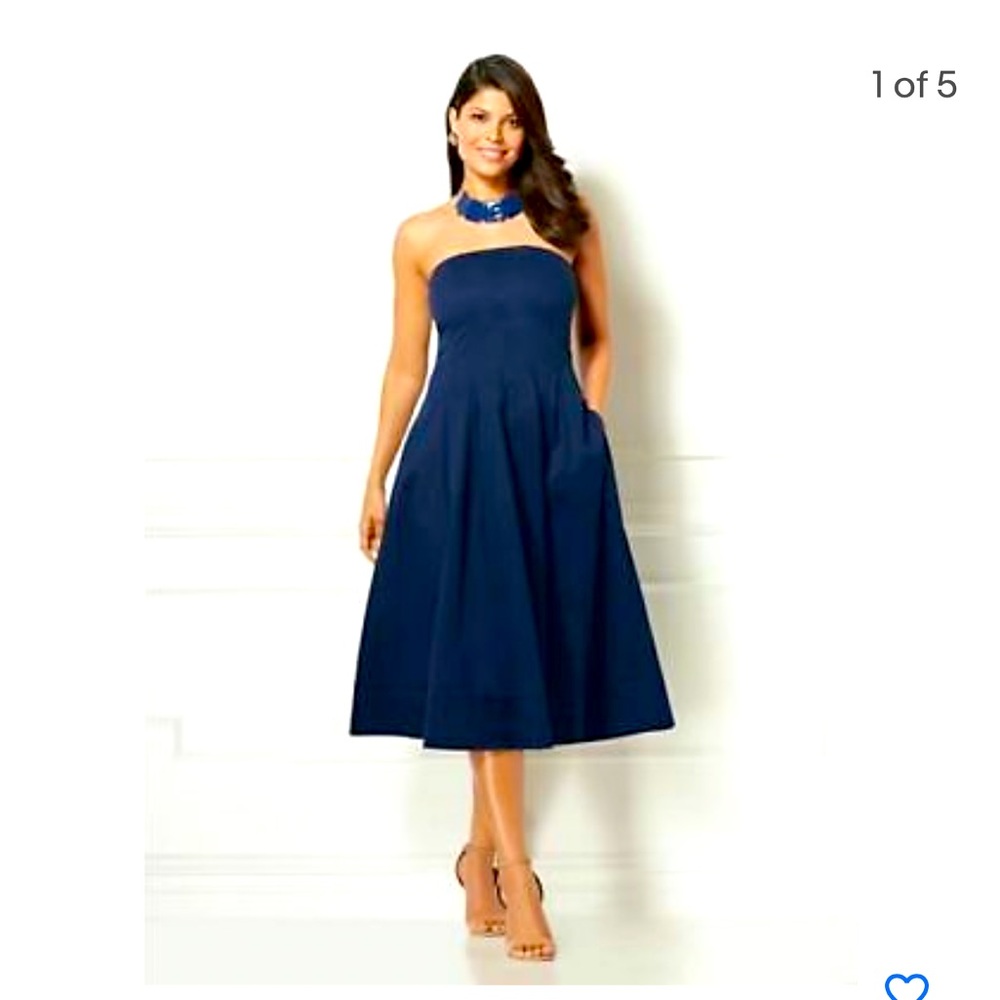 NY & Co. Eva Mendes Strapless Midi Dress
